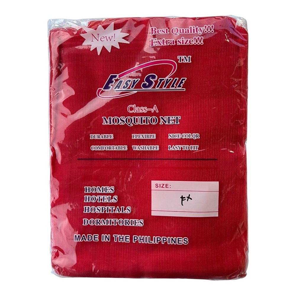Red Kulambo (Mosquito Net) - Nylon - Family Extra Size